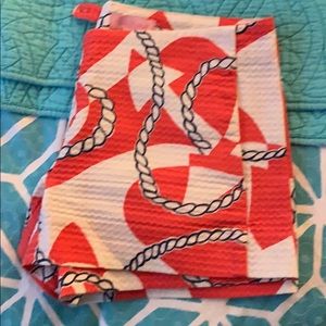 Lilly rope orange navy shorts 2
